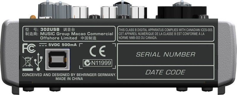 Микшерный пульт Behringer 302USB артикул 121720Si-1 фото 4