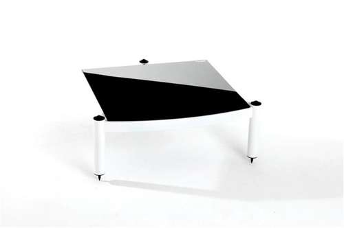 Atacama EQUINOX RS-2 Shelf Base Module Hi-Fi White/ARC Piano Black Glass артикул 120479Si-1