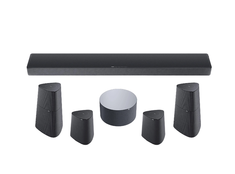 Комплект акустики Loewe klang bar5 mr + klang mr1 (2 шт.) + klang mr3 (2 шт.) basalt grey артикул 293085Si-1