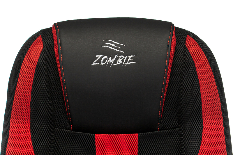 Кресло Zombie 9 RED (Game chair 9 black/red textile/eco.leather cross plastic) артикул 263355Si-1 фото 9