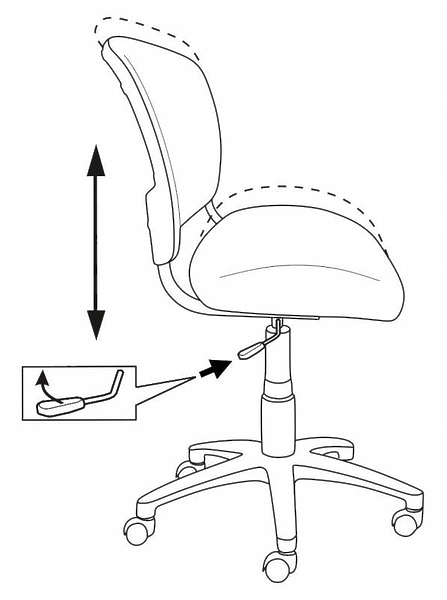 Кресло Бюрократ CH-296NX/GRAFFITY (Children chair CH-296NX black seatblack graffity cross plastic) артикул 263408Si-1 фото 6