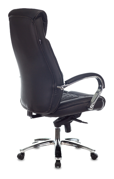 Кресло Бюрократ T-9924SL/BLACK (Office chair T-9924SL black leather cross metal хром) артикул 263502Si-1 фото 5