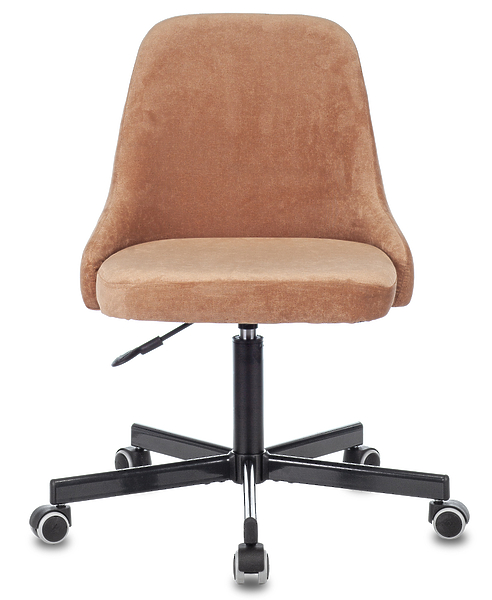 Кресло Бюрократ CH-340M/VELV90 (Office chair CH-340M light brown Velvet 90 cross metal) артикул 263417Si-1 фото 3
