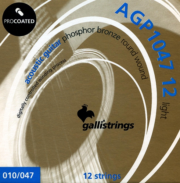 Струны для акустической гитары Galli Strings AGP1047-12 артикул 321225Si-1