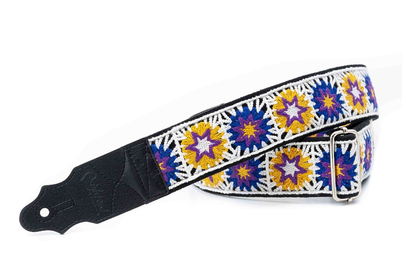 Ремень для гитары RightOn Straps Standard Plus Crochet White артикул 331883Si-1