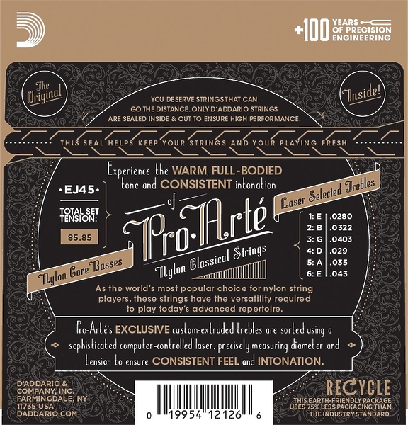 Струны для классической гитары D'Addario EJ45 артикул 308133Si-1 фото 3