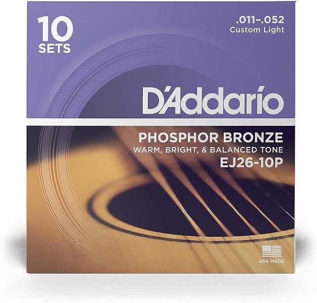 Струны для акустической гитары D'Addario EJ26-10P (10 компл.) артикул 308087Si-1
