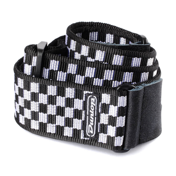 Ремень для гитары Dunlop D3831BK Classic Black/White Check артикул 279665Si-1 фото 3