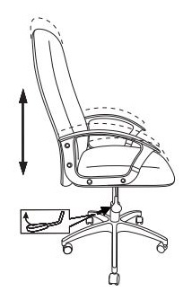 Кресло Бюрократ CH-808LT/#G (Office chair CH-808LT grey 3C1 cross plastic) артикул 263347Si-1 фото 6