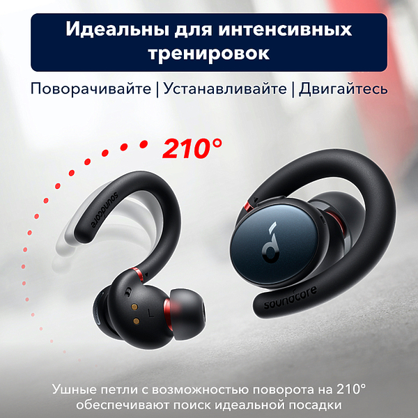 True wireless наушники Soundcore Sport X10 Black артикул 283054Si-1 фото 5