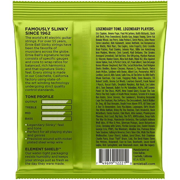 Струны для гитары Ernie Ball 2221 Nickel Wound Regular Slinky 10-46 артикул 280585Si-1 фото 3