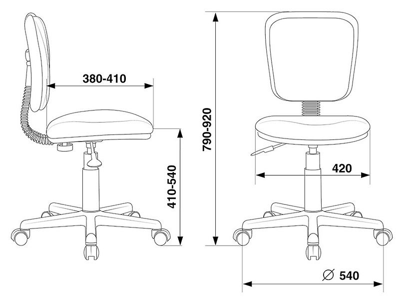 Кресло Бюрократ CH-204NX/STICK-VIO (Children chair CH-204NX violet Sticks 08 cross plastic) артикул 263308Si-1 фото 5