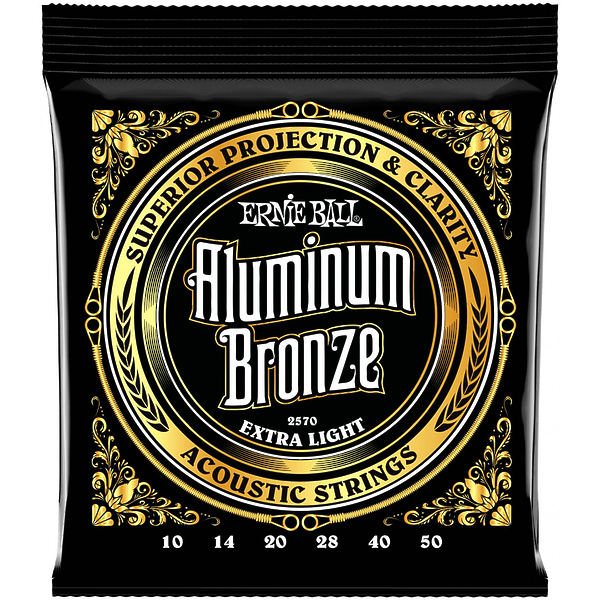 Струны для акустической гитары Ernie Ball 2570 Aluminum Bronze Light 10-14-20w-28-40-50 артикул 291606Si-1