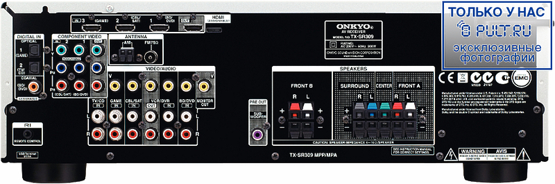 AV Ресивер Onkyo TX-SR309 black артикул 383404FV-1 фото 3