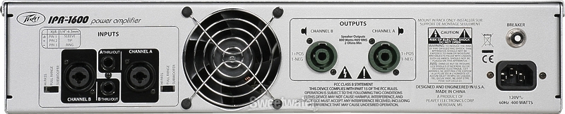 Peavey IPR 1600 артикул 126164Si-1 фото 3