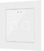 Выключатель сенсорный Zennio ZVI-F55X2-GW KNX Flat 55 X2, 2-кнопочный, LED индикация, датчик приближения, пластиковая рамка, 55х55х9мм, в установочную коробку, цвет глянцевый белый
