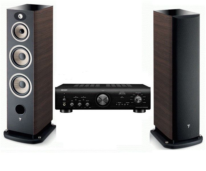 Стереокомплект Focal Aria 948 noyer + Denon PMA-800NE black артикул 221927Si-1