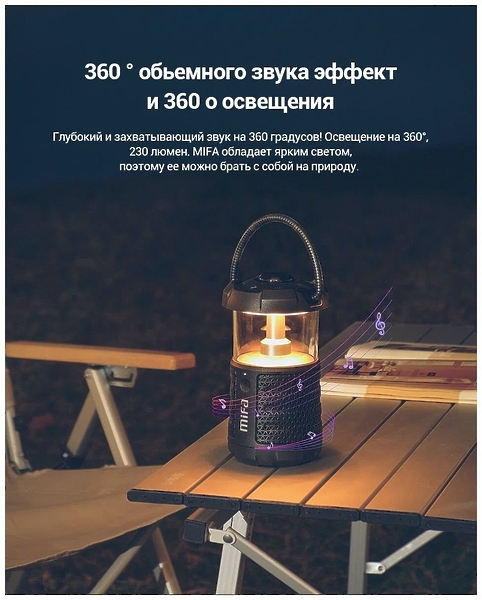 Беспроводная Outdoor колонка MIFA WildCamping Green артикул 317985Si-1 фото 12