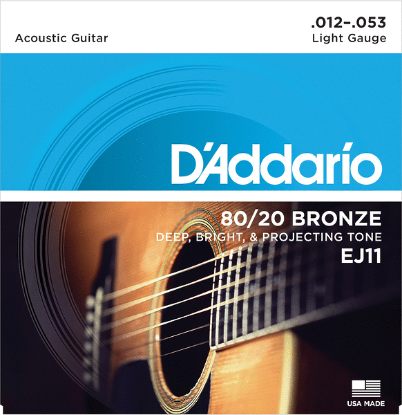 Струны D'Addario EJ11 80/20 BRONZE LIGHT 12-53 артикул 273642Si-1