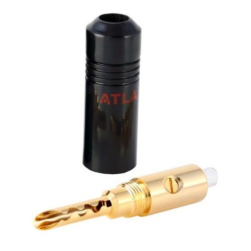 Разъем Atlas Z-plug Screw, черный с красным артикул 168856Si-1