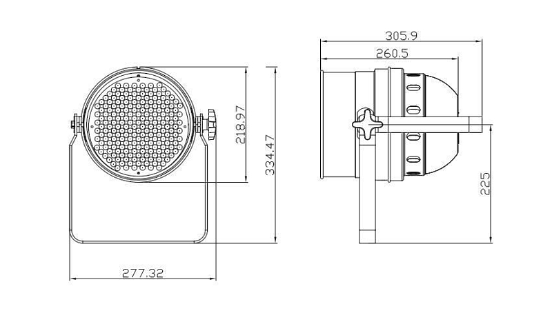Involight LED Par64/BK артикул 351891SI-1 фото 3