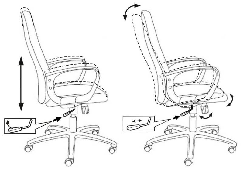 Кресло Бюрократ CH-808AXSN/#B (Office chair CH-808AXSN black 3C11 cross plastic) артикул 263189Si-1 фото 6