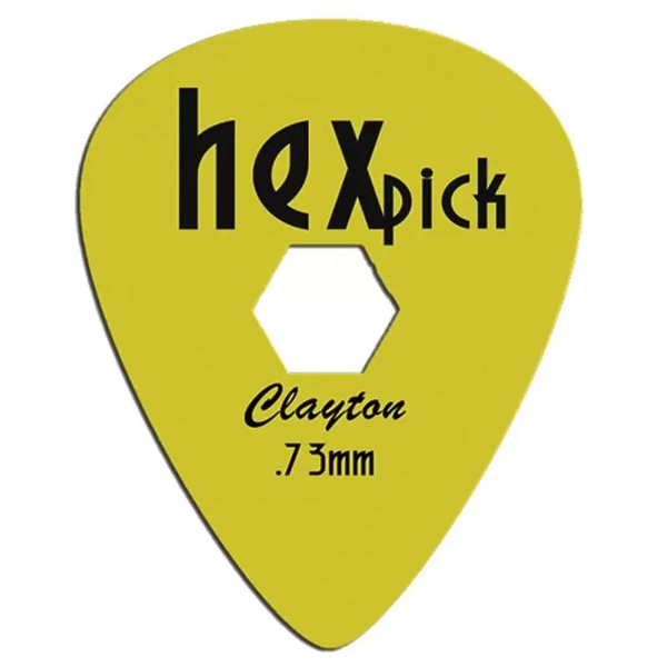 Медиаторы CLAYTON HX73/12 - 0.73 mm HEXpick стандартные 12 шт артикул 290739Si-1