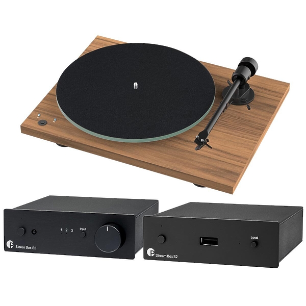 Комплект Pro-Ject T1 Phono SB+Stream Box S2+Stereo Box S2 Walnut/Black артикул 255415Si-1