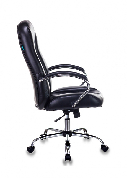 Кресло Бюрократ T-898SL/BLACK (Office chair T-898SL black eco.leather cross metal хром) артикул 263231Si-1 фото 4