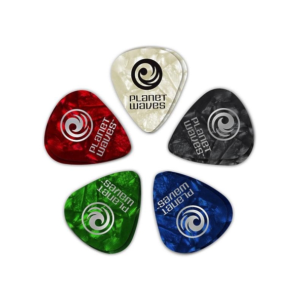 Медиаторы Planet Waves 1CAP6-25 Celluloid, Standard Shape, Heavy (1.00мм.), Pearl 25 шт артикул 290876Si-1