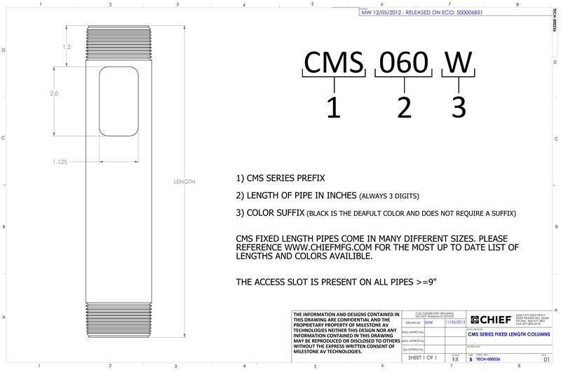 Chief CMS060w White артикул 344013SI-1 фото 3