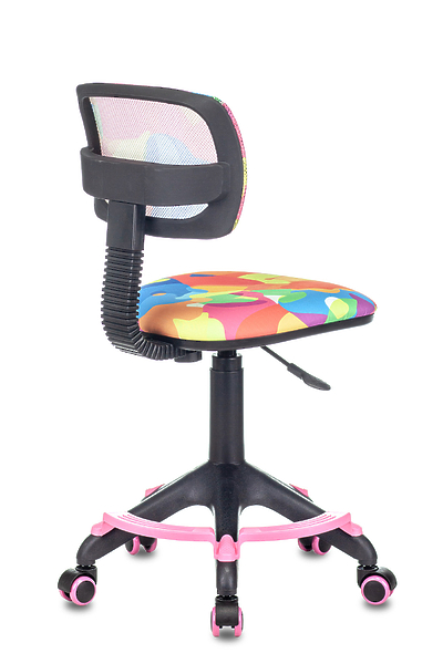 Кресло Бюрократ CH-299-F/ABSTRACT (Children chair CH-299-F multicolor абстракция mesh/fabric cross plastic footrest) артикул 263431Si-1 фото 5