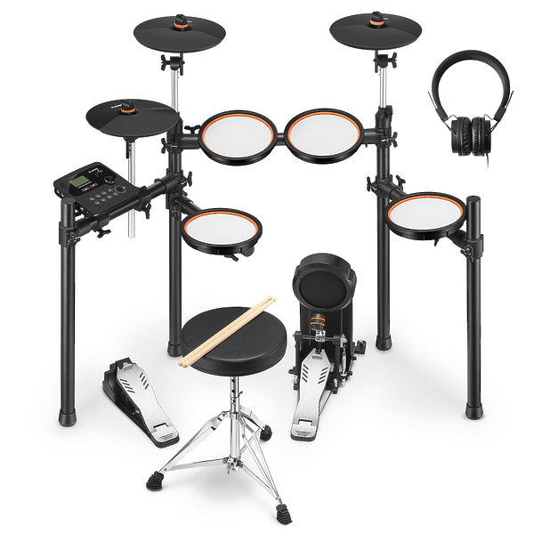 Электронная ударная установка Donner DED-100 5 Drums 3 Cymbals (в комплекте аксессуары) артикул 306049Si-1