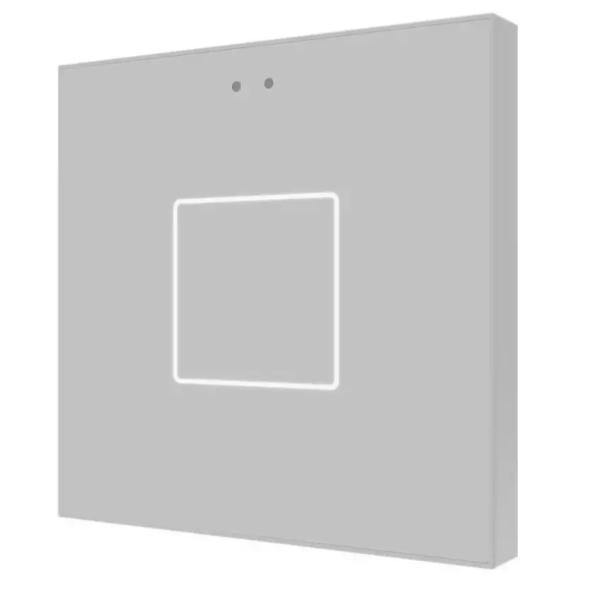 Сенсорный выключатель KNX Zennio Flat 1 V2, 1-кнопочный, серебро артикул 245225Si-1
