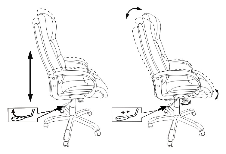 Кресло Бюрократ CH-824/LT-28 (Office chair CH-824 grey/l.blue Light-28 cross plastic) артикул 263435Si-1 фото 6