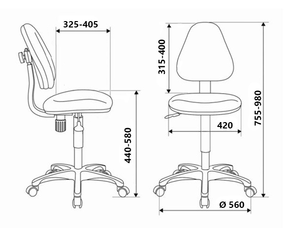 Кресло Бюрократ KD-4/TW-55 (Children chair KD-4 blue TW-55 cross plastic) артикул 263364Si-1 фото 6