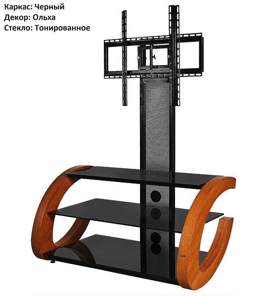 Подставка Akur GROSS 1000 (черный + тонированное стекло + белый клен) артикул 175155Si-1 фото 13