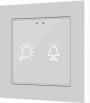 Выключатель сенсорный Zennio ZVI-F55X2 KNX Flat 55 X2, 2-кнопочный, LED индикация, датчик приближения, пластиковая рамка, 55х55х9мм, в установочную коробку, произвольная графика артикул 206511Si-1