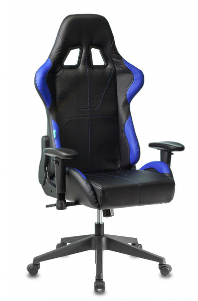 Кресло Zombie VIKING 5 AERO BLUE (Game chair VIKING 5 AERO black/blue eco.leather headrest cross plastic) артикул 263438Si-1 фото 5