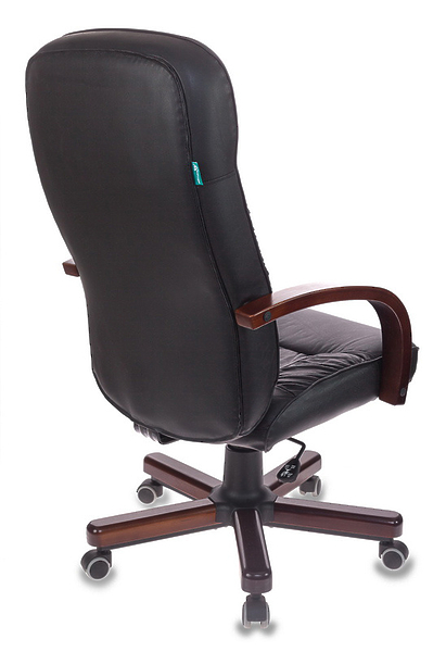 Кресло Бюрократ T-9908/WALNUT (Office chair T-9908 black leather cross metal/wood) артикул 263488Si-1 фото 5