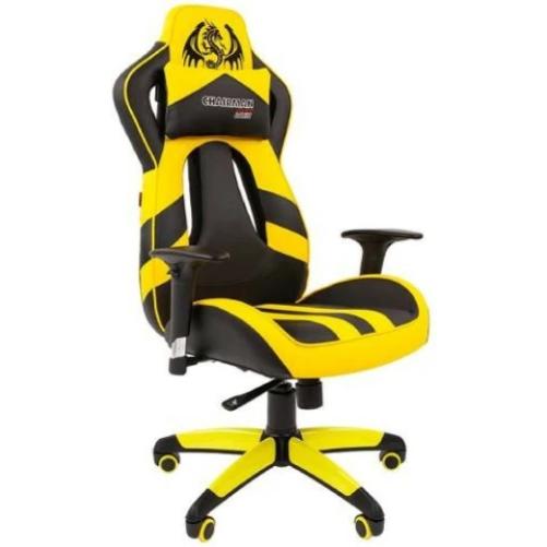 Кресло игровое Chairman game 25 00-07054100 Black/Yellow артикул 269966Si-1