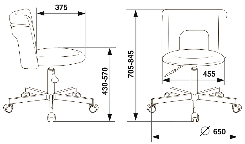 Кресло Бюрократ KF-1M/INDIGO (Office chair KF-1M blue 26-21 cross metal черный) артикул 263501Si-1 фото 7