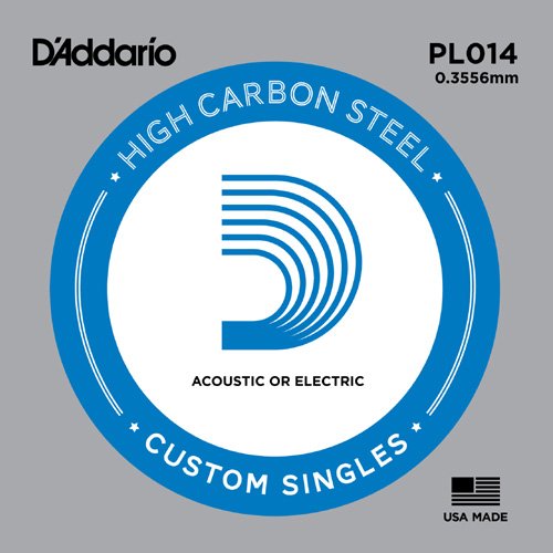 Струна D'Addario PL014 PLAIN STEEL SINGLES артикул 274169Si-1