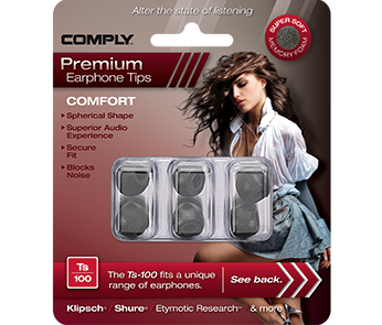 Амбушюры Comply Ts-100 Black Medium (3 пары) артикул 130785Si-1 фото 4