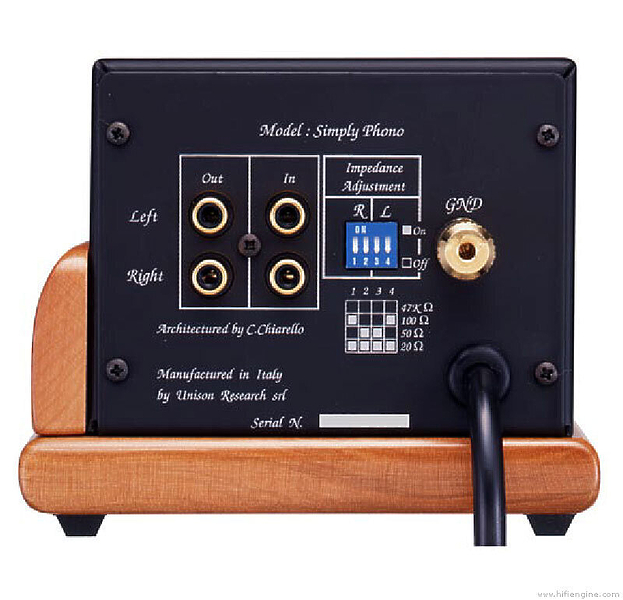 Ламповый фонокорректор Unison Research Simply Phono with Power Supply Mahogany артикул 240732Si-1 фото 3
