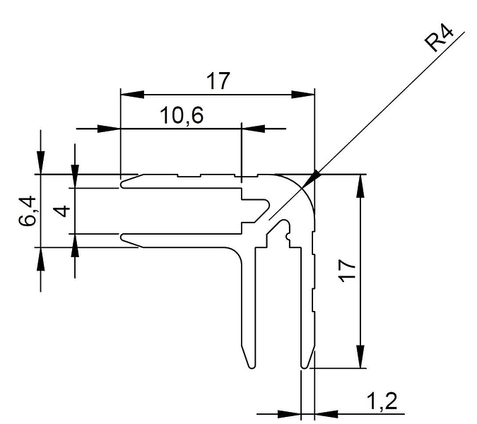 Профиль угловой Adam Hall 6136 (длина 4 м) артикул 247785Si-1 фото 3