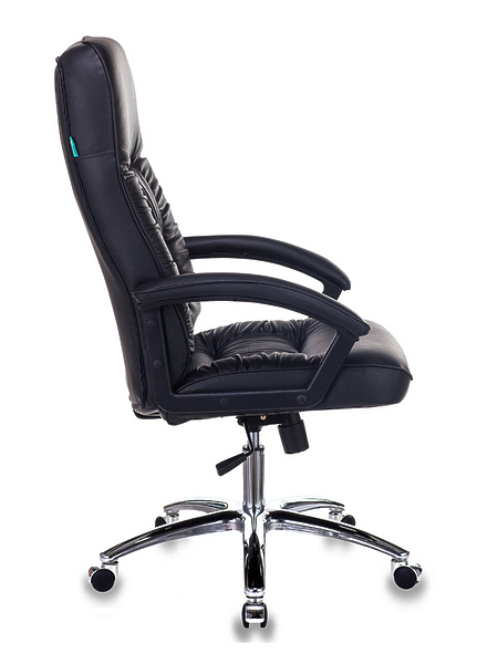 Кресло Бюрократ T-9908AXSN-AB (Office chair T-9908AXSN-AB black leather cross metal хром) артикул 263403Si-1 фото 4