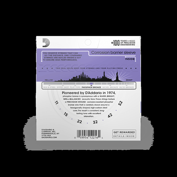 Струны для акустической гитары D'Addario EJ26 артикул 308086Si-1 фото 3