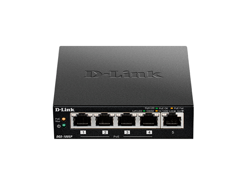 Коммутатор D-Link DGS-1005P/A1A артикул 303462Si-1