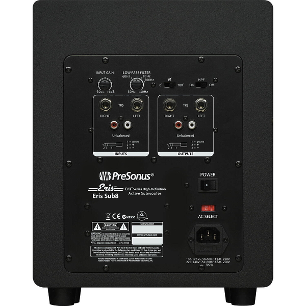 Студийный сабвуфер PreSonus Eris Sub8 артикул 245394Si-1 фото 5